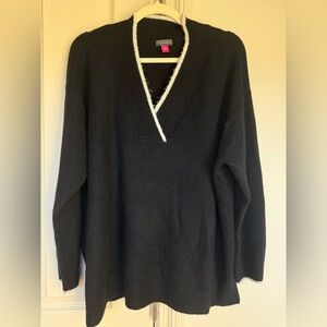 Vince Camuto Black Sweater with White Accents
